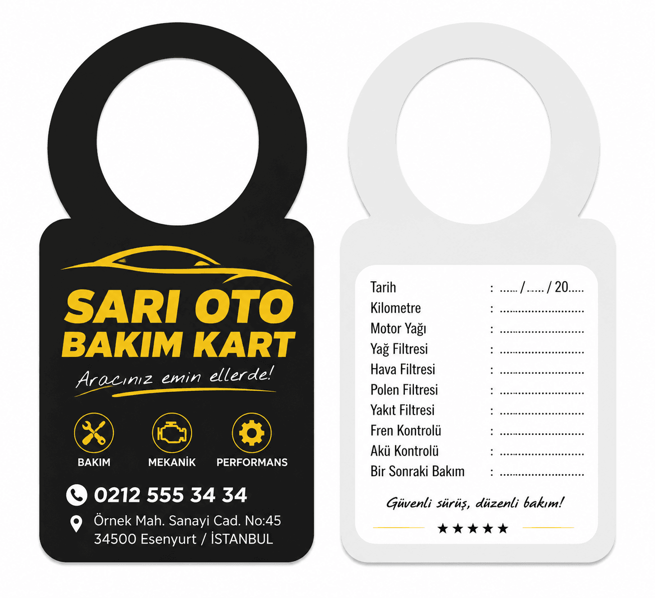Oto Yağ Kartı